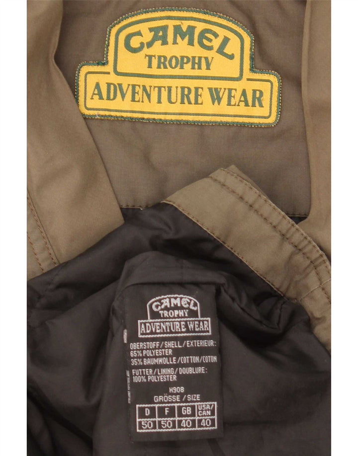 Camel Active Chaleco utilitario para hombre UK 40 Large Caqui Poliéster