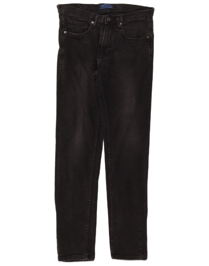 Zara Mens Slim Jeans EU 38 Small W30 L31 Algodón Negro
