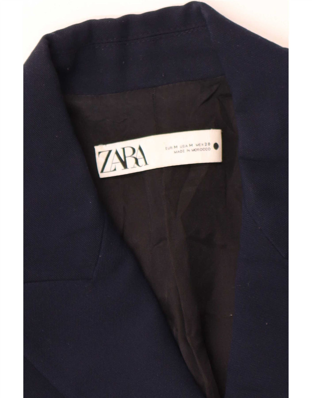 Zara Chaqueta Blazer De Doble Botonadura para Mujer UK 44 Azul Marino Mediano