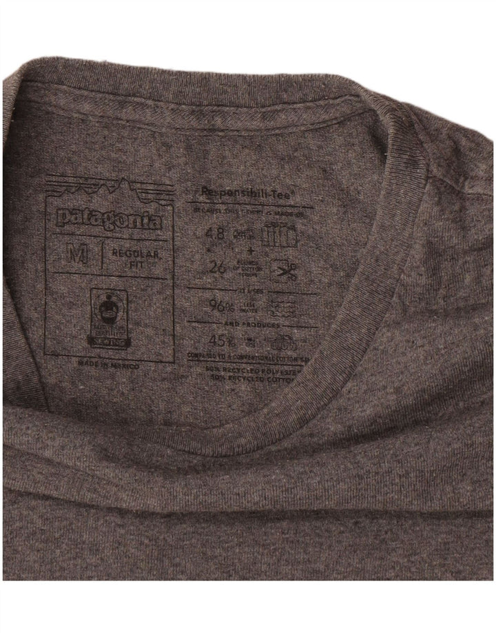 Camiseta Patagonia Hombre Regular Fit Top Algodón Gris Medio