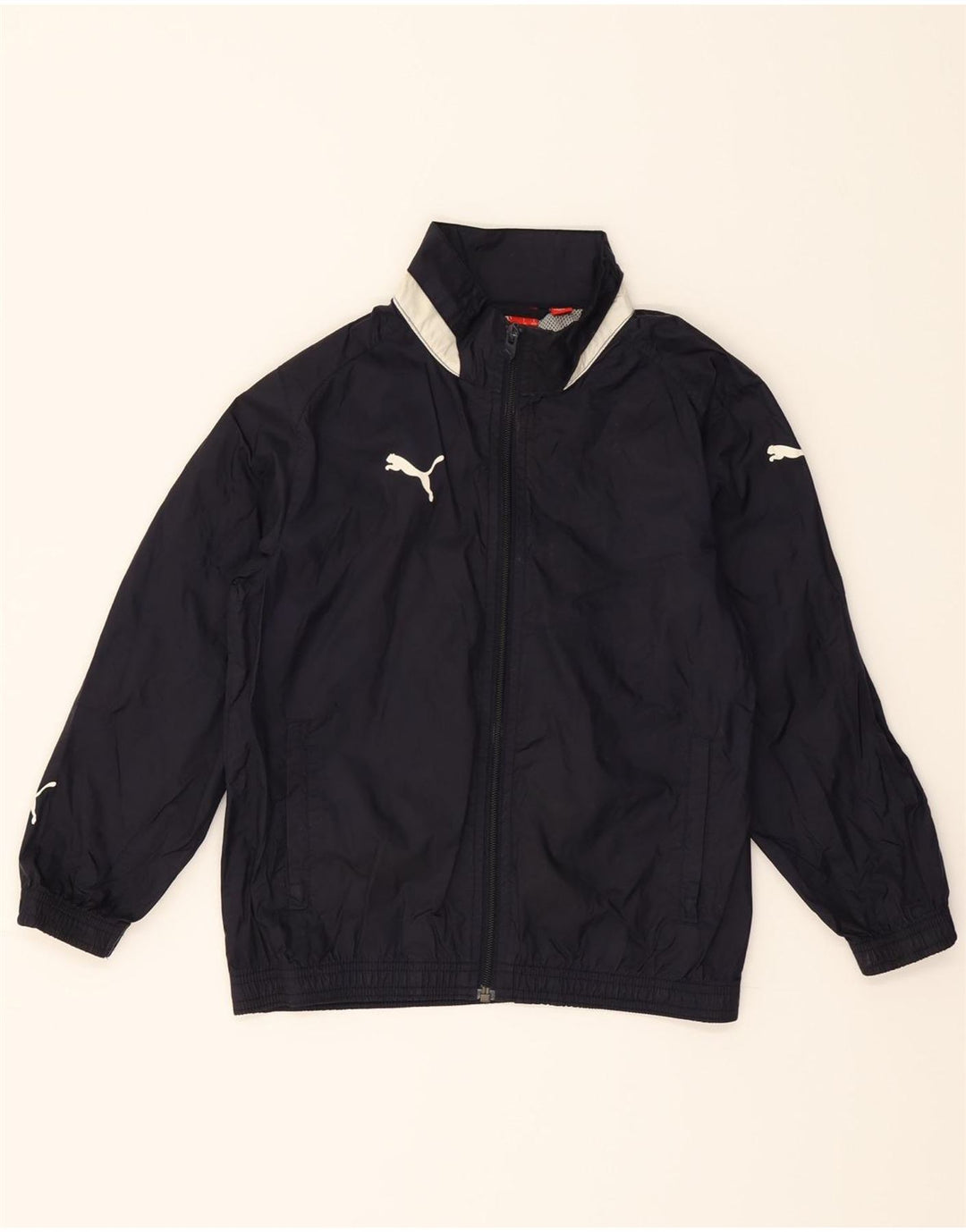 PUMA Boys Rain Jacket 7-8 Years Black Polyamide Vintage Puma and Second-Hand Puma from Messina Hembry 