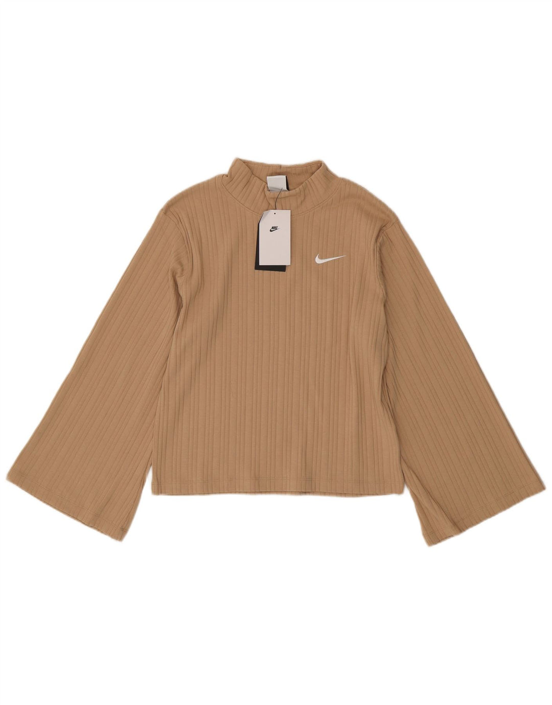 Nike Camiseta de manga larga para mujer UK 6 XS Beige Algodón