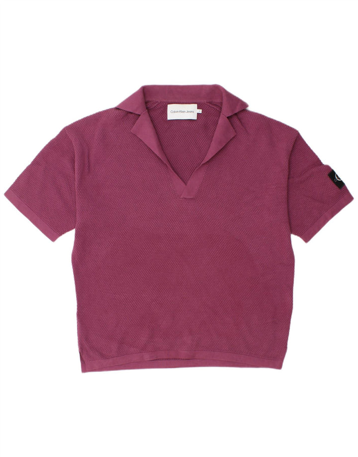 Polo Calvin Klein Jeans para hombre de algodón morado medio