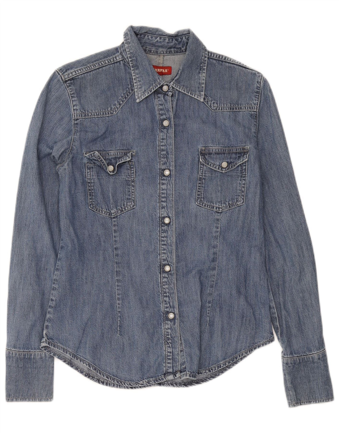 Carrera Camisa vaquera para mujer UK 12 Algodón azul medio