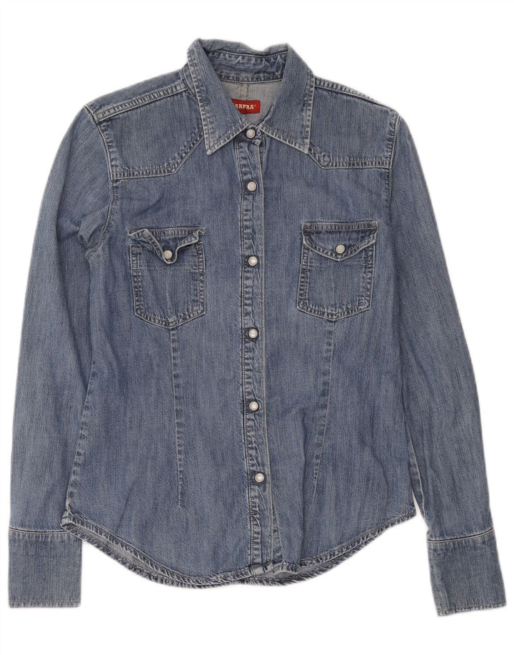Carrera Camisa vaquera para mujer UK 12 Algodón azul medio