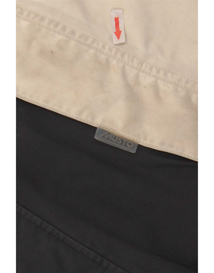 Musto Chaqueta impermeable con capucha para niños 9-10 años Bloque de color negro