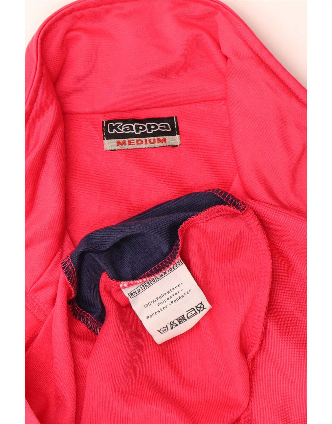 Kappa Chaqueta de chándal para mujer UK 40 Poliéster con bloques de color rojo mediano