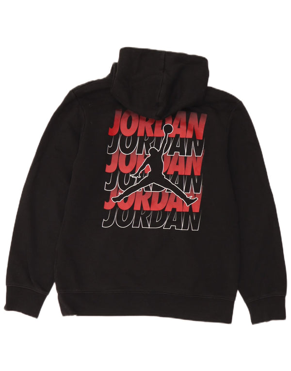 Jordan - Sudadera con capucha para niños, 13-14 años, XL, algodón negro