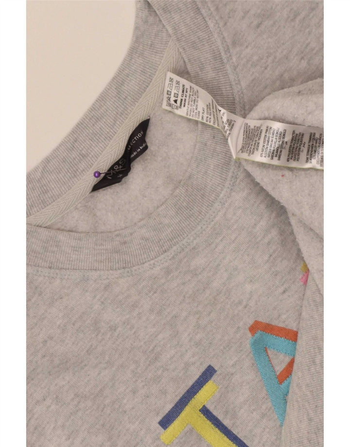 Marks & Spencer - Sudadera gráfica para mujer, talla 40, talla grande, algodón gris