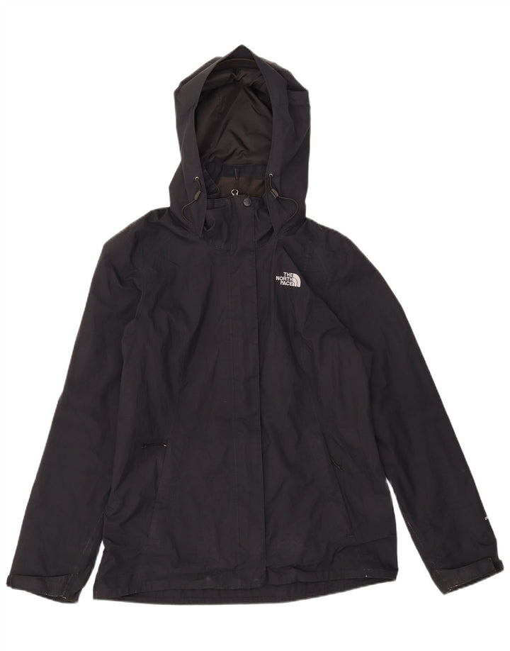 The North Face Chaqueta impermeable con capucha Dryvent para mujer, talla 40, talla M, color negro
