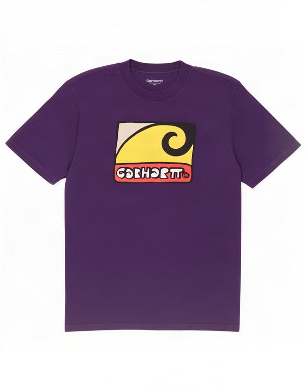 Carhartt Hombre Camiseta Gráfica Top Algodón Púrpura Medio