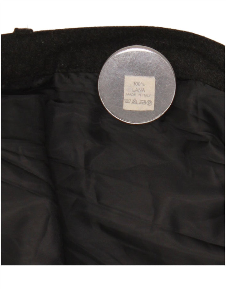 Vintage mujer cuchillo falda plisada W29 lana gris medio