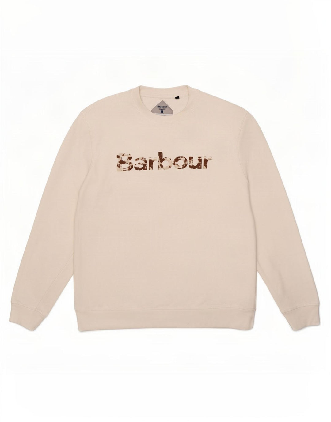 Barbour Sudadera Estampada Con Estampado De Algodón Blanco Medio