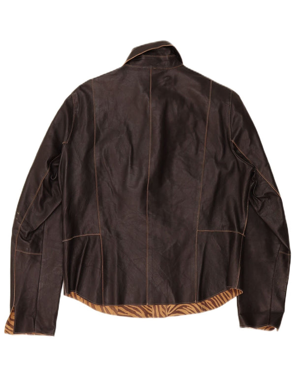 Gerry Weber Chaqueta de cuero para mujer Reino Unido 44 Grande Negro