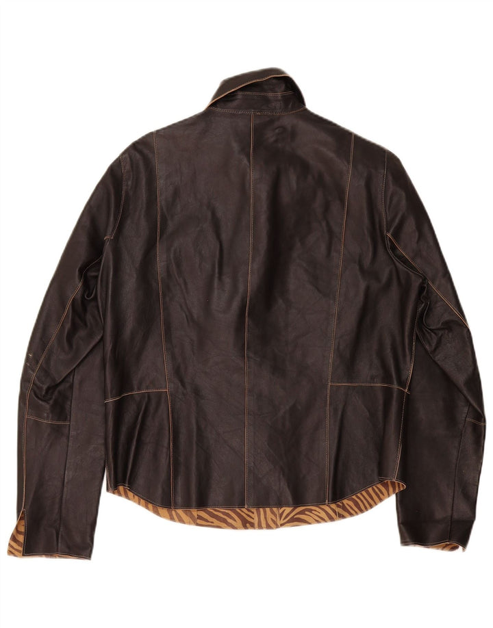 Gerry Weber Chaqueta de cuero para mujer Reino Unido 44 Grande Negro