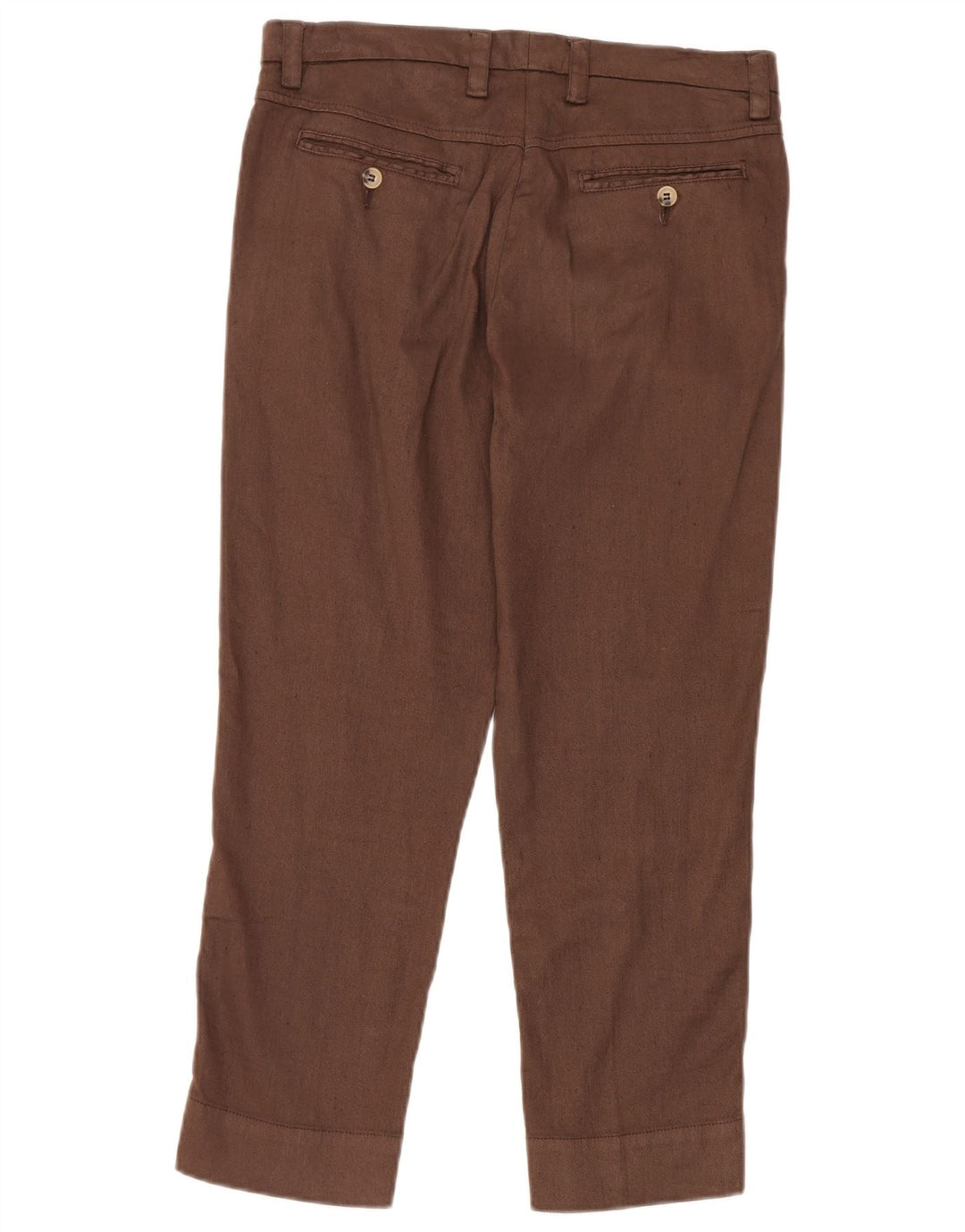 Pantalones Cortos Marlboro Classics Mujer W30 L24 Lino Marrón