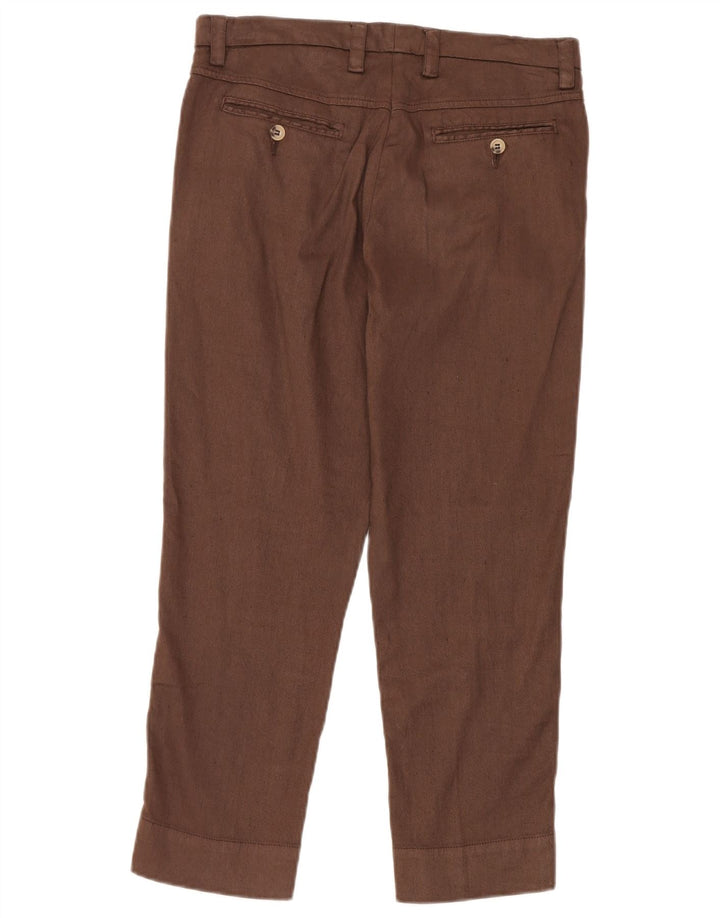 Pantalones Cortos Marlboro Classics Mujer W30 L24 Lino Marrón