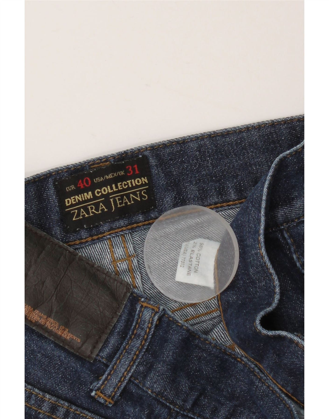 ZARA Vaqueros Slim Hombre EU 40 Medium W31 L26 Algodón Azul