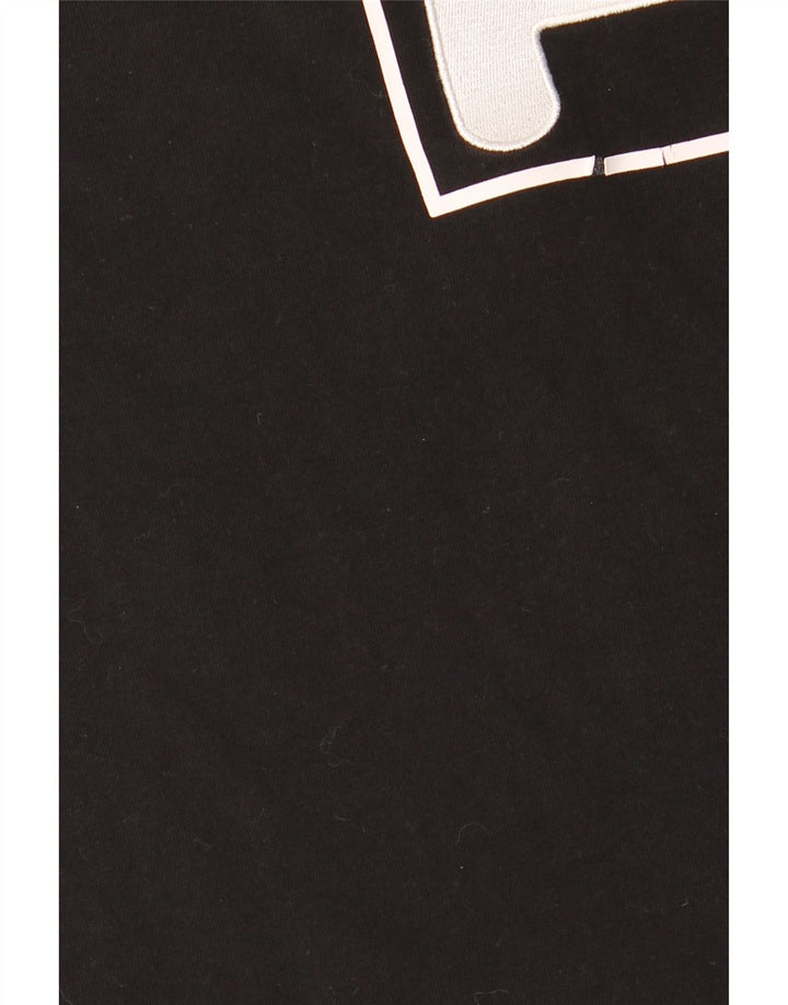 Fila Camiseta gráfica para hombre Top Medium Black Cotton