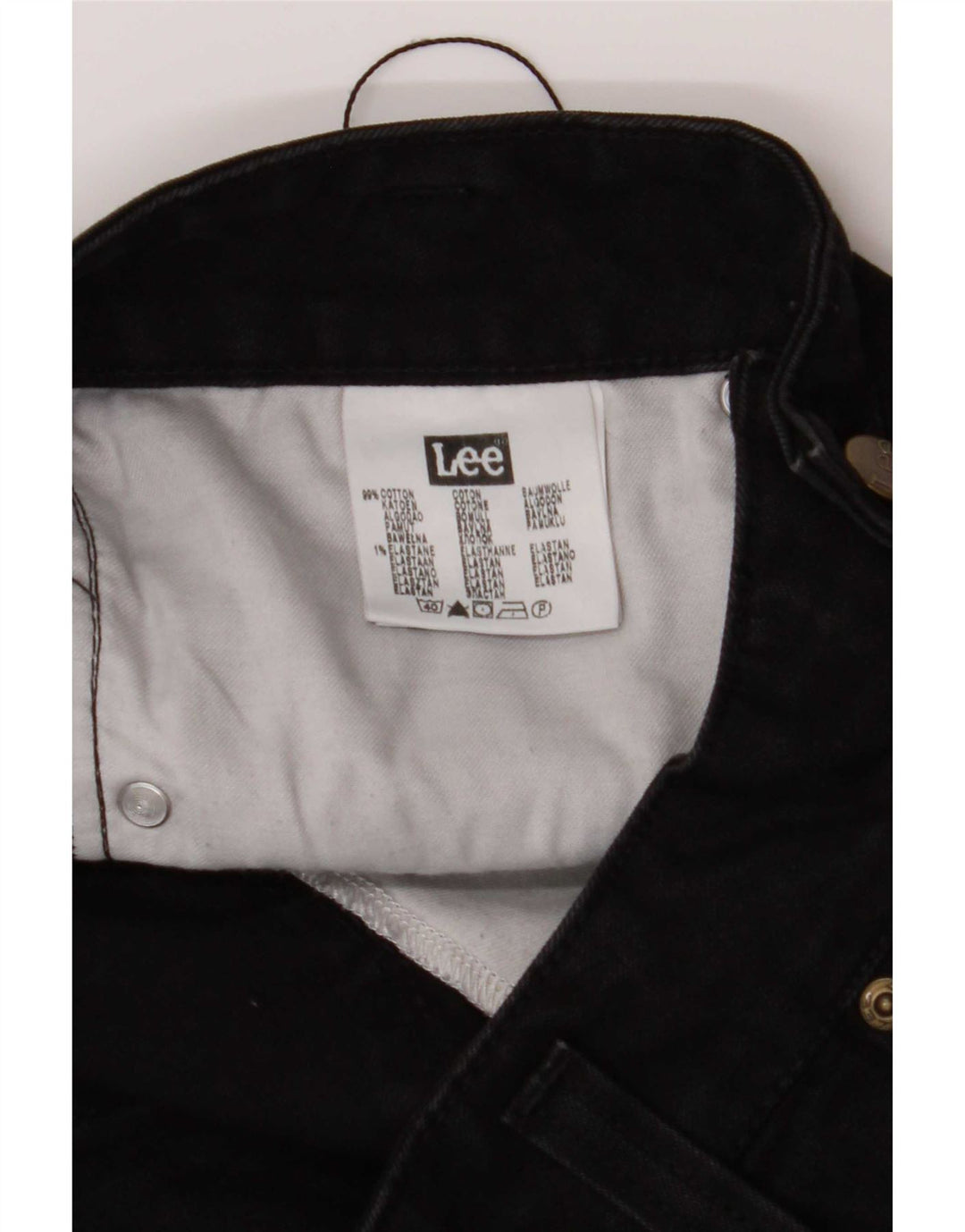 Vaqueros Lee Mujer Rectos W30 L32 Algodón Negro