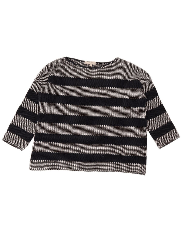 HOBBS Suéter de gran tamaño con cuello barco para mujer, talla 10, color negro