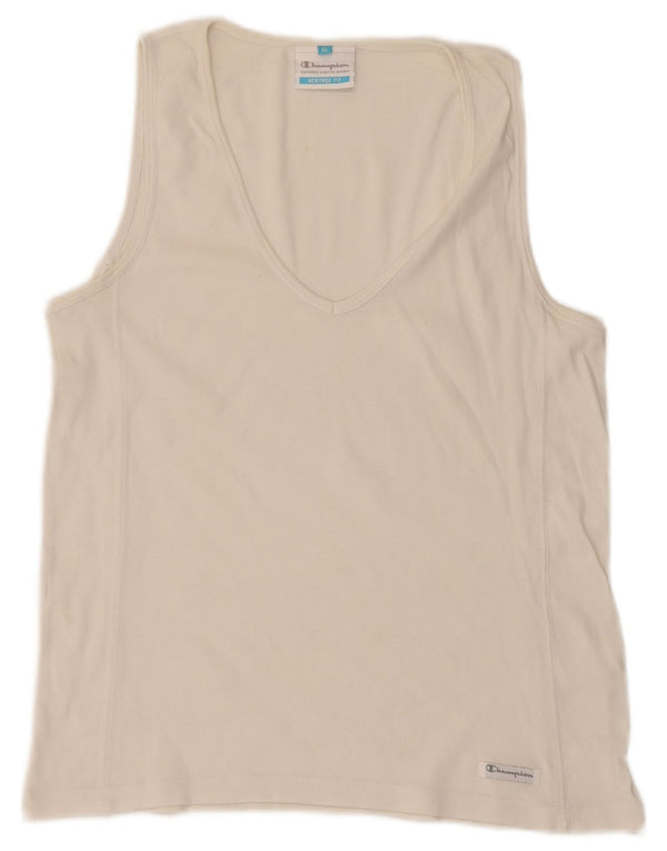 Champion Heritage Fit Camiseta sin Mangas para Mujer UK 40 XL Blanco