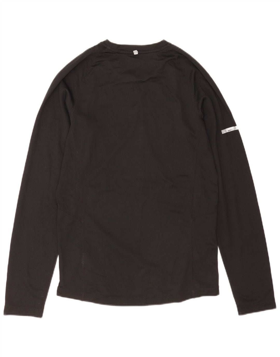 Nike Mens Dri Fit Top manga larga poliéster negro pequeño