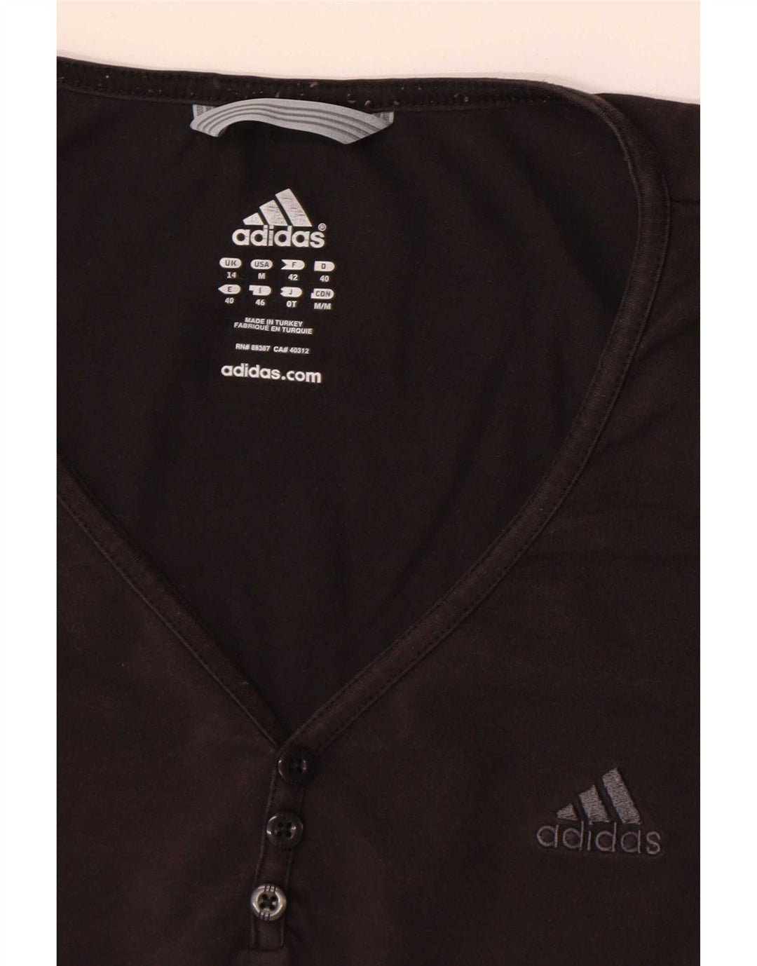 Adidas - Camiseta para mujer, talla 40, talla M, color negro