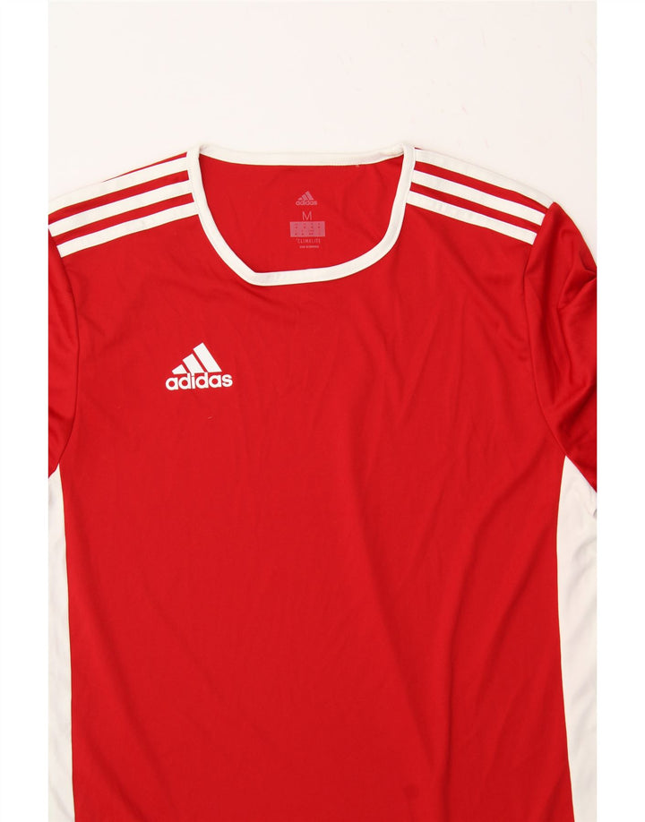ADIDAS Mens Climalite T-Shirt Top Medium Red Polyester Vintage Adidas and Second-Hand Adidas from Messina Hembry 
