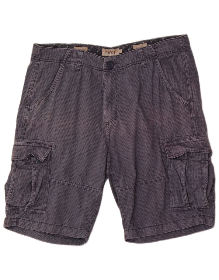 Dack's Pantalones cortos tipo cargo para hombre IT 50 Large W34 Algodón moteado azul marino