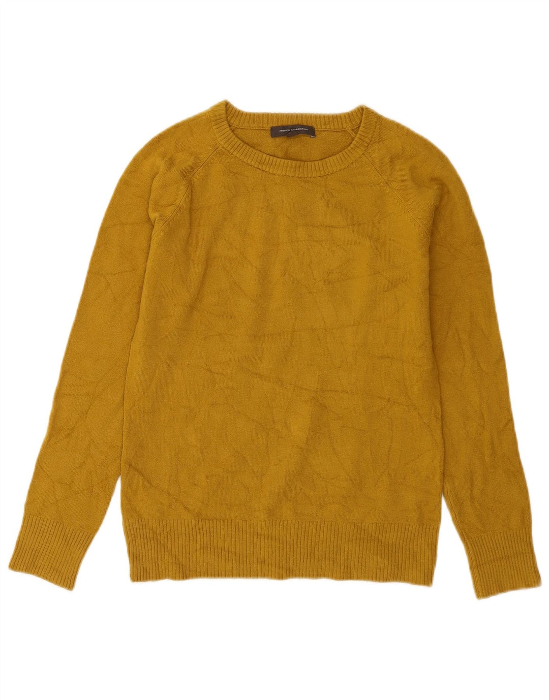 French Connection Suéter tipo jersey con cuello barco para mujer, talla 40, color amarillo mediano