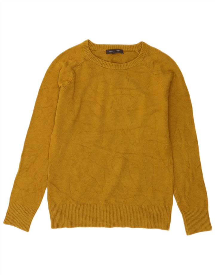 French Connection Suéter tipo jersey con cuello barco para mujer, talla 40, color amarillo mediano