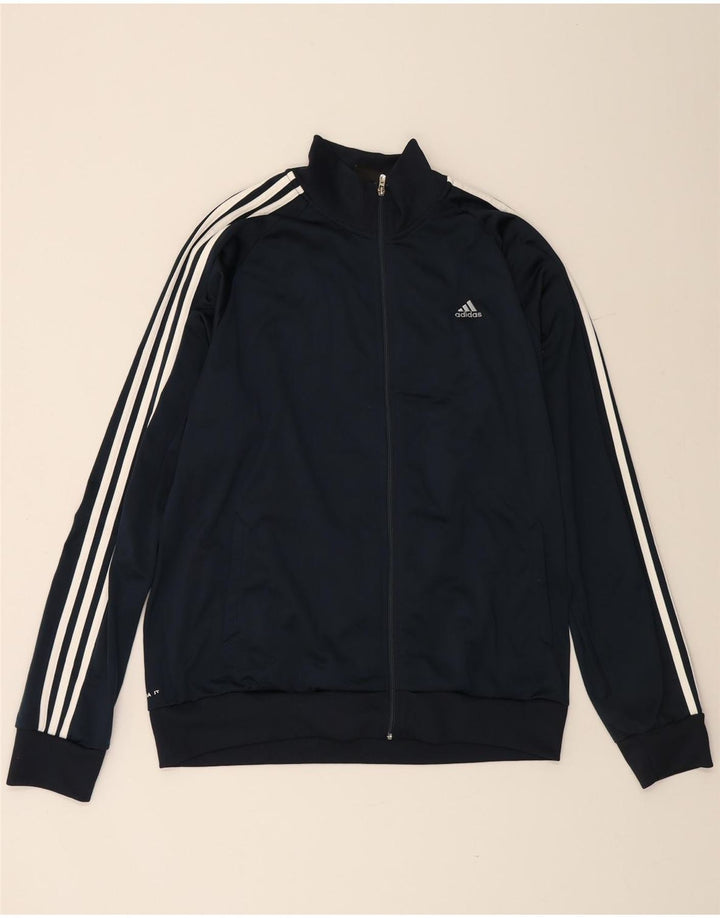 ADIDAS Hombre Climalite Chándal Top Chaqueta XL Azul Marino Poliéster