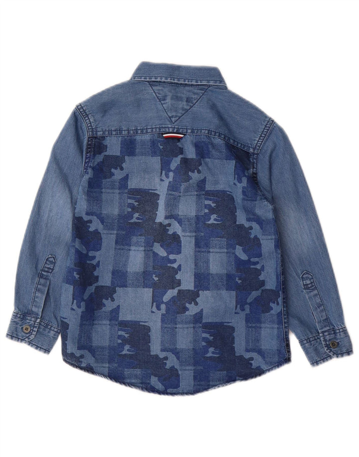 TOMMY HILFIGER Camisa vaquera para niño 3-4 años Algodón azul camuflaje
