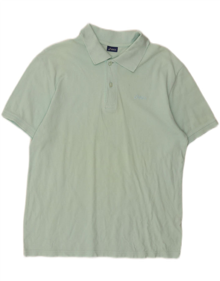 ASICS Mens Polo Shirt Medium Green Cotton