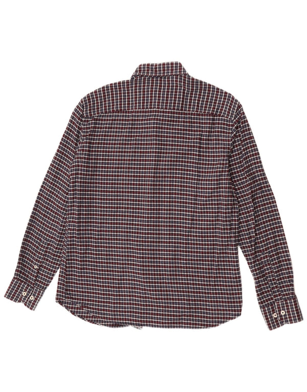 Camisa de franela a cuadros vintage para hombre Algodón a cuadros multicolor grande