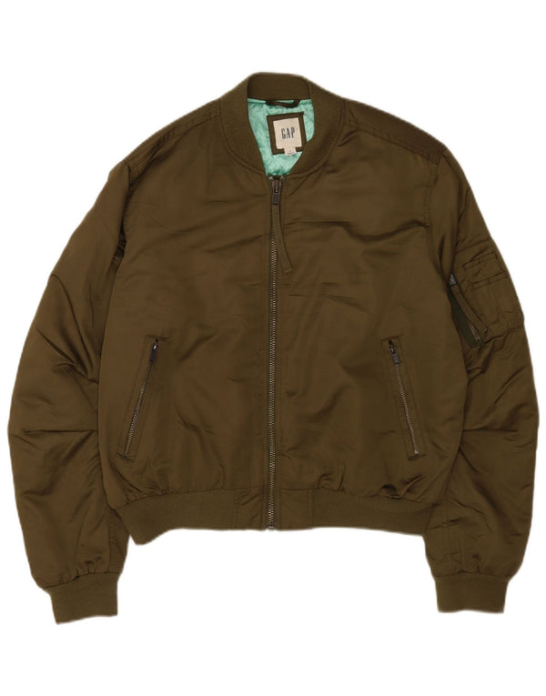 Gap Chaqueta Bomber para Mujer UK 40 Poliéster Caqui Mediano
