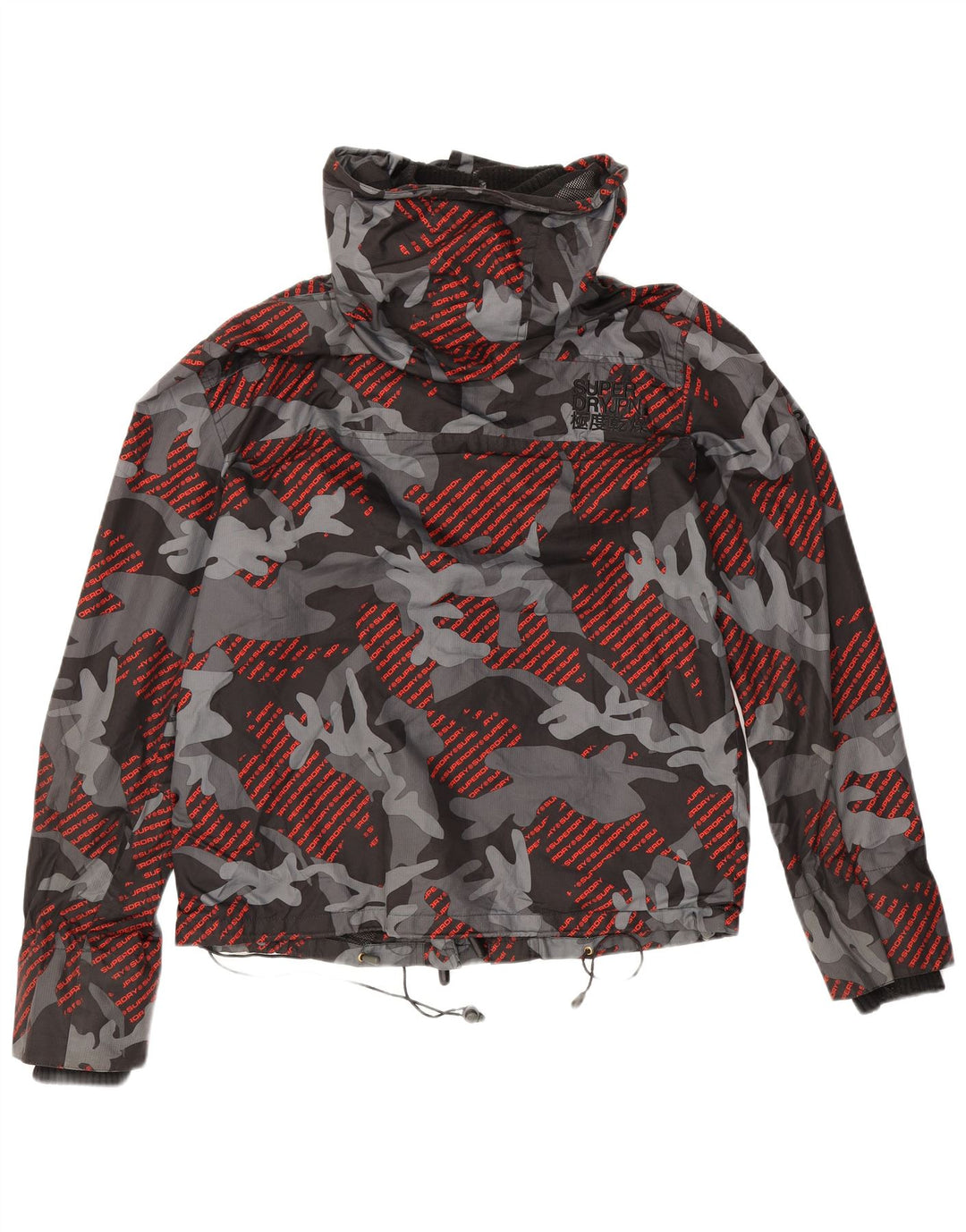 Superdry Chaqueta impermeable Windcheater Graphic para hombre, talla 40, color gris camuflaje