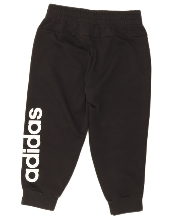 Adidas Mujer Graphic Capri Chándal Pantalones Joggers UK 4/6 XS Negro