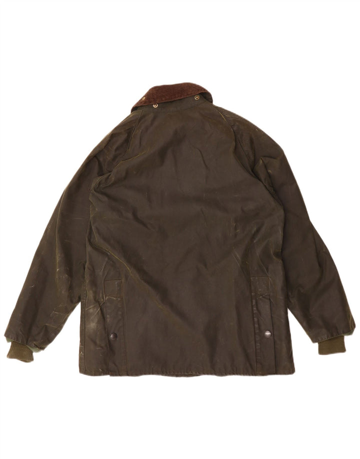 BARBOUR Chaqueta de algodón encerado Bedale para hombre UK 38 Medium Khaki