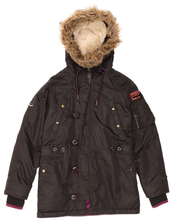 Superdry Chaqueta Acolchada Con Capucha Para Hombre UK 38 Medium Black Nylon