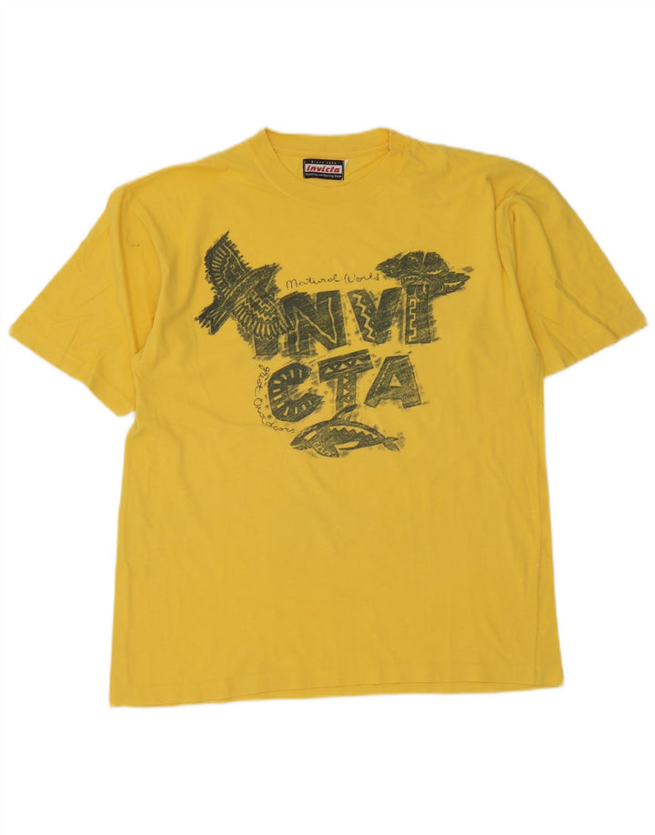 Invicta Camiseta gráfica para hombre Top pequeño de algodón amarillo