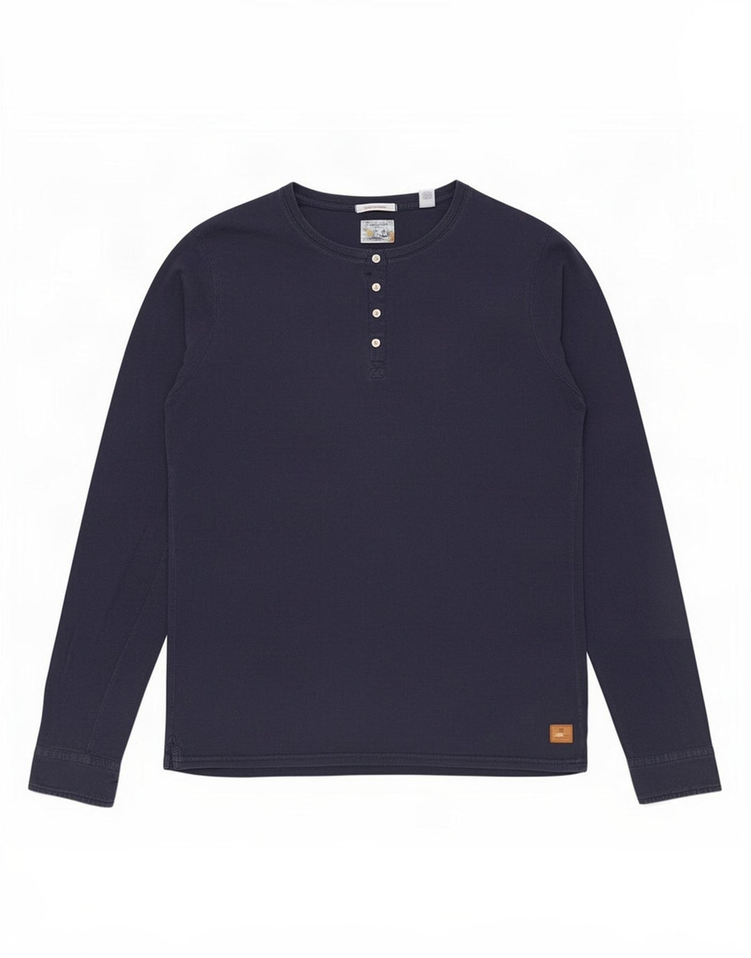 Scotch & Soda Hombre Top Manga Larga Grande Algodón Azul Marino