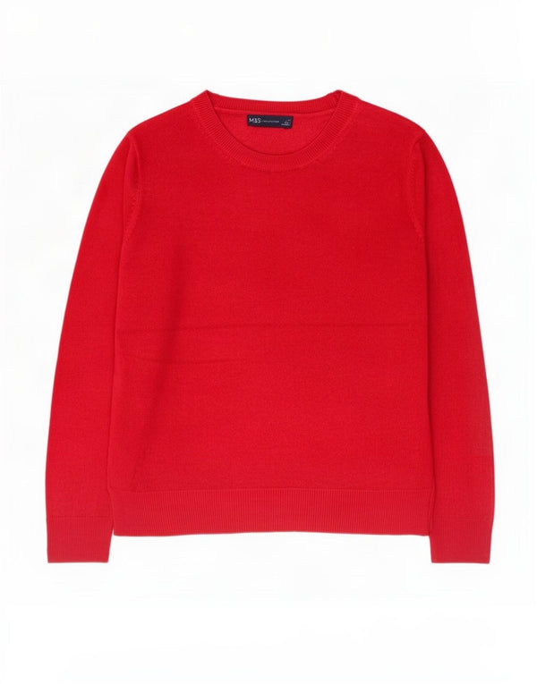 Marks & Spencer Jersey con Cuello Barco para Mujer UK 40 Acrílico Rosa Mediano