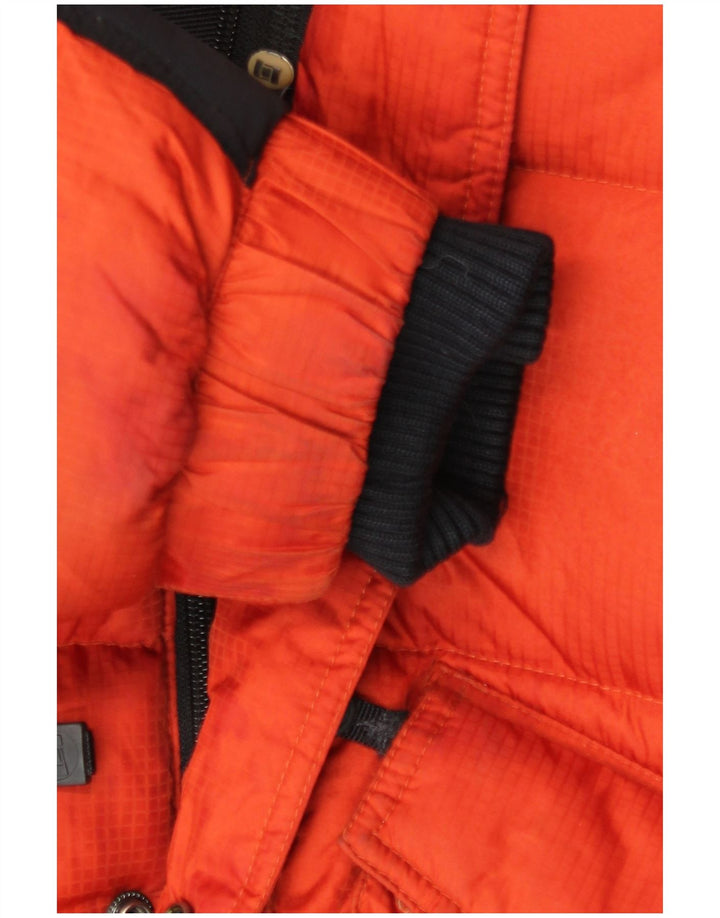 Bastard Chaqueta acolchada con capucha para hombre ES 38 Mediana Naranja Colorblock Poliamida