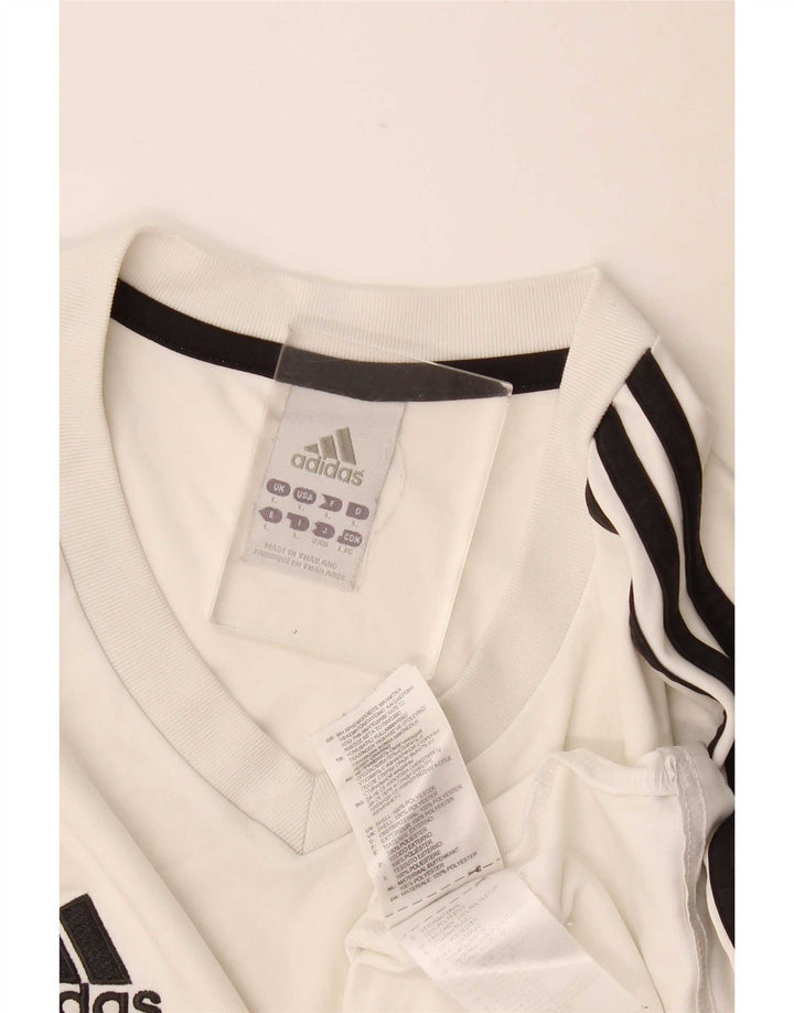 Adidas Mens Climalite Camiseta Top Grande Poliéster Blanco