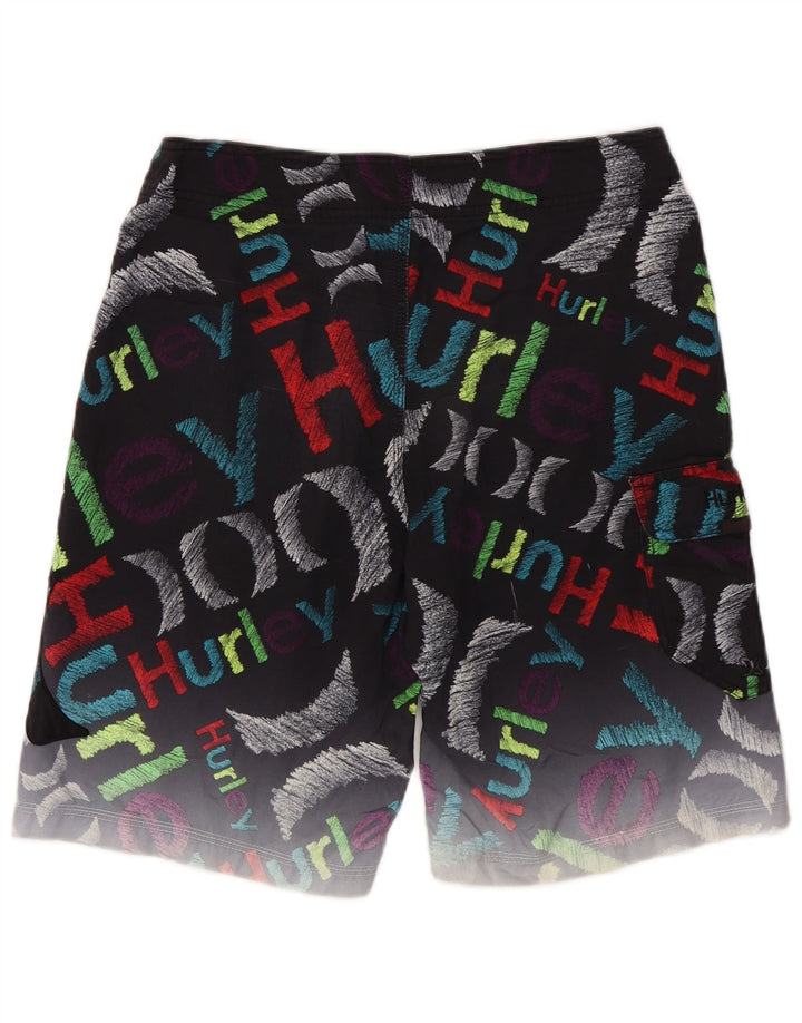 Hurley Hombre Graphic Bañador Shorts Mediano Poliéster Negro