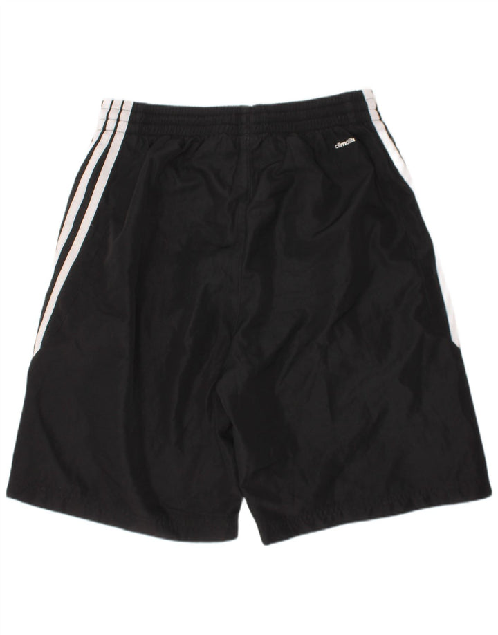 ADIDAS Boys Climalite Graphic Sport Shorts 13-14 Years  Black Polyester