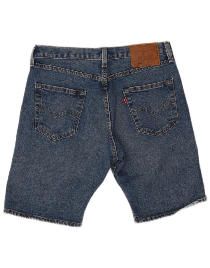 LEVI'S Mens 501 Denim Shorts W30 Algodón Azul Medio