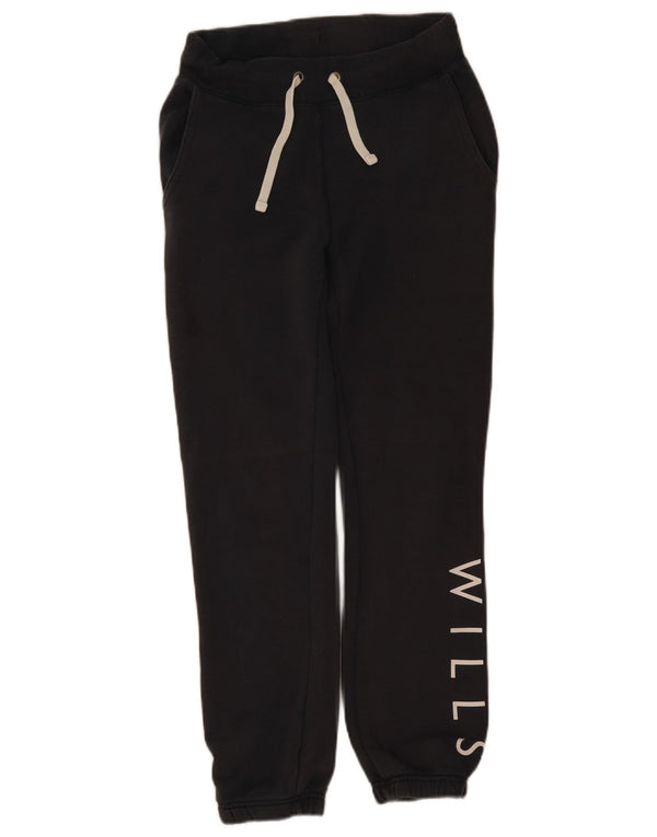 Jack Wills Mens Graphic Tracksuit Trousers Joggers XS Black